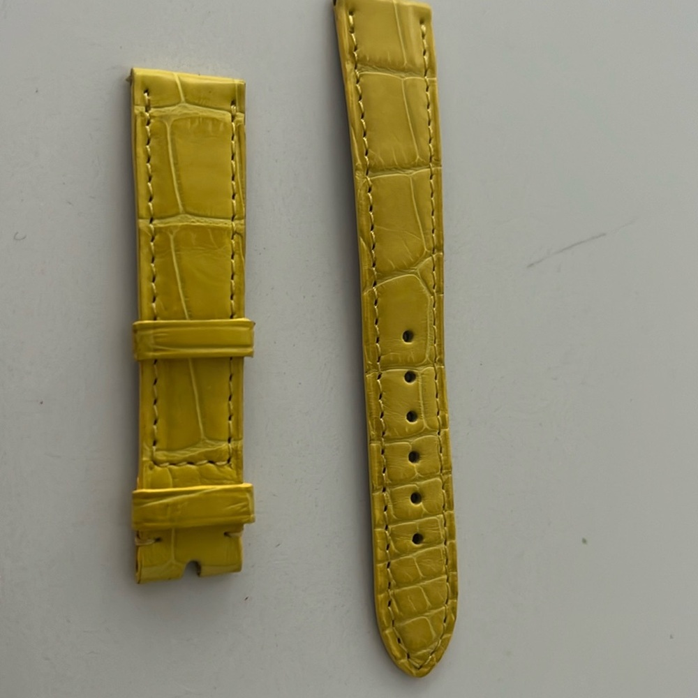 Authentic Chopard 16MM Croco Watch Strap Band Matte Yellow